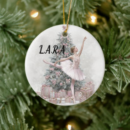 バレリーナ クリスマス オーナメント – 名前入り