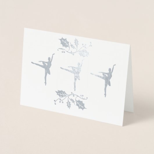 バレリーナ・クリスマス 箔カード (正面)