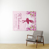 バレリーナ グリッター ウェルカムベイビー ベイビーシャワー タペストリー (インサイチュ(横))