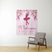 バレリーナ グリッター ウェルカムベイビー ベイビーシャワー タペストリー (インサイチュ)