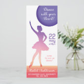 バレリーナ・シルエット・バレエ・リサイタル・ダンス・スクール 招待状 (スタンド正面)
