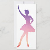 バレリーナ・シルエット・バレエ・リサイタル・ダンス・スクール 招待状 (裏面)