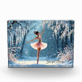 バレリーナ・スノーダンス・ウィンター・美しい・アート フォトブロック