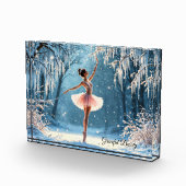 バレリーナ・スノーダンス・ウィンター・美しい・アート フォトブロック (右)