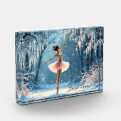 バレリーナ・スノーダンス・ウィンター・美しい・アート フォトブロック (左)