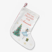 バレリーナ スモールクリスマスストッキング (正面 (吊り時))