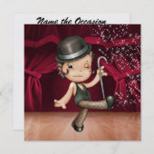 バレリーナ – ダンスパフォーマンス/キャバレーパーティー- S 招待状 (正面/裏面)