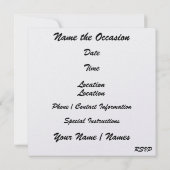 バレリーナ – ダンスパフォーマンス/キャバレーパーティー- S 招待状 (裏面)