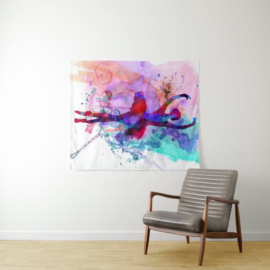 バレリーナ ダンス オーナー ギフト | かわいい、素敵な誕生日 タペストリー (インサイチュ(横))