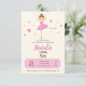バレリーナ ダンス バースデー 招待状 (スタンド正面)