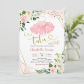 バレリーナ チュチュ ベビーシャワー 招待状 (スタンド正面)