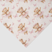 バレリーナ・テディがピンクのタトゥスと蝶をクマ 薄葉紙 (詳細)