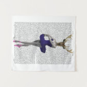 バレリーナ·ディア·イン·ブルー タペストリー (正面(横))