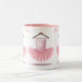 バレリーナ・トゥトゥ・ピンガーリーク・かわいらしバレエ・ネーム ツートーンマグカップ (中央)