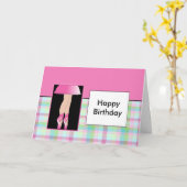バレリーナ-ハッピーバースデー カード (黄色い花)