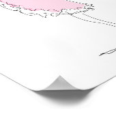 バレリーナ、バレエの少女、バレエダンサー、チュチュ、ピンク ポスター (角)