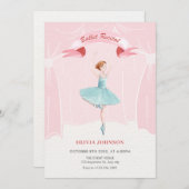 バレリーナ・バレエの発表会 招待状 (正面/裏面)