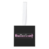 バレリーナ – バレエダンサーArch Minimalist Art キューブオーナメント (正面)