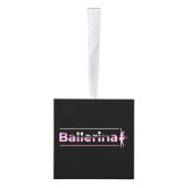 バレリーナ – バレエダンサーArch Minimalist Art キューブオーナメント (右)