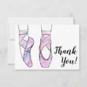 バレリーナ バレエ 誕生日 サンキューカード (正面)