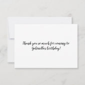 バレリーナ バレエ 誕生日 サンキューカード (裏面)