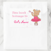 バレリーナ・フェアリー・ベア・ブックラベル 長方形シール (バッグ)