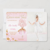 バレリーナ フォト 招待状 (正面)