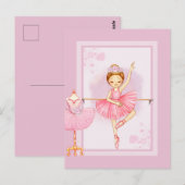 バレリーナ フラワI 招待状 (正面/裏面)