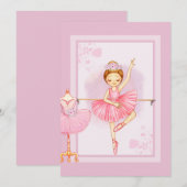 バレリーナ フラワI 招待状 (正面/裏面)