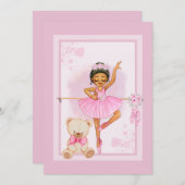 バレリーナ フローラの招待状 招待状 (正面/裏面)