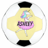 バレリーナ・ユニコーンピンクドレスサッカーボール サッカーボール (正面)