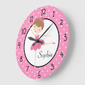 バレリーナ ラージ壁時計 (傾斜)