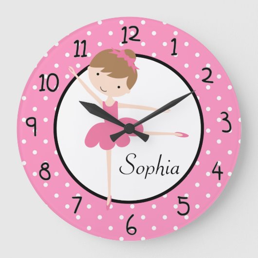 バレリーナ ラージ壁時計 (正面)