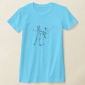 バレリーナ&ロボット Tシャツ (レイダウン)