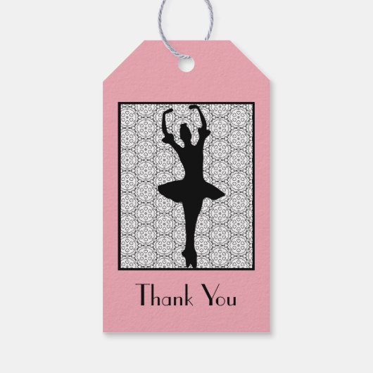 バレリーナ – 先生感謝ありがとう ギフトタグ (裏面)