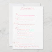 バレリーナ「動物」3回目の誕生日招待状 招待状 (裏面)