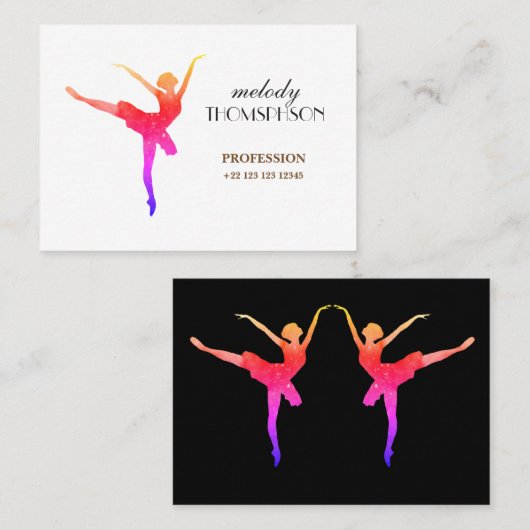 バレリーナ 名刺 (正面/裏面)