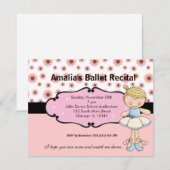 バレリーナ 招待状 (正面/裏面)