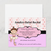 バレリーナ 招待状 (正面/裏面)