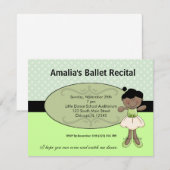 バレリーナ 招待状 (正面/裏面)