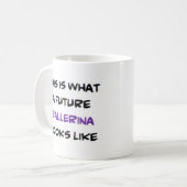 バレリーナ、未来 コーヒーマグカップ (正面左)