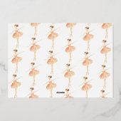 バレリーナ 水彩植物画 1枚の写真 箔シーズンカード (裏面)