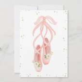バレリーナ 誕生日招待状 バレエ 誕生日パーティー招待 招待状 (裏面)