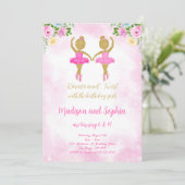 バレリーナ 誕生日 招待状 (スタンド正面)