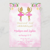 バレリーナ 誕生日 招待状 (正面)