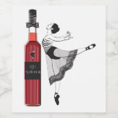 バレリーナ、赤い紳士、ワインラベル。 ワインラベル (シングルラベル)