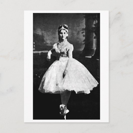 バレリーナ、1870年。 ポストカード (正面)
