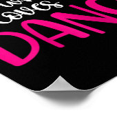 バレリーナDを踊るのが大好きな女の子だけのダンサー ポスター (角)