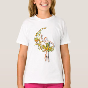 バレリーナTシャツ – Fire Ballet Dancer Girl - Art Tシャツ