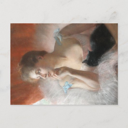 バレリーヌavec un chatピエールキャリア – ベルーズ シーズンポストカード (正面)